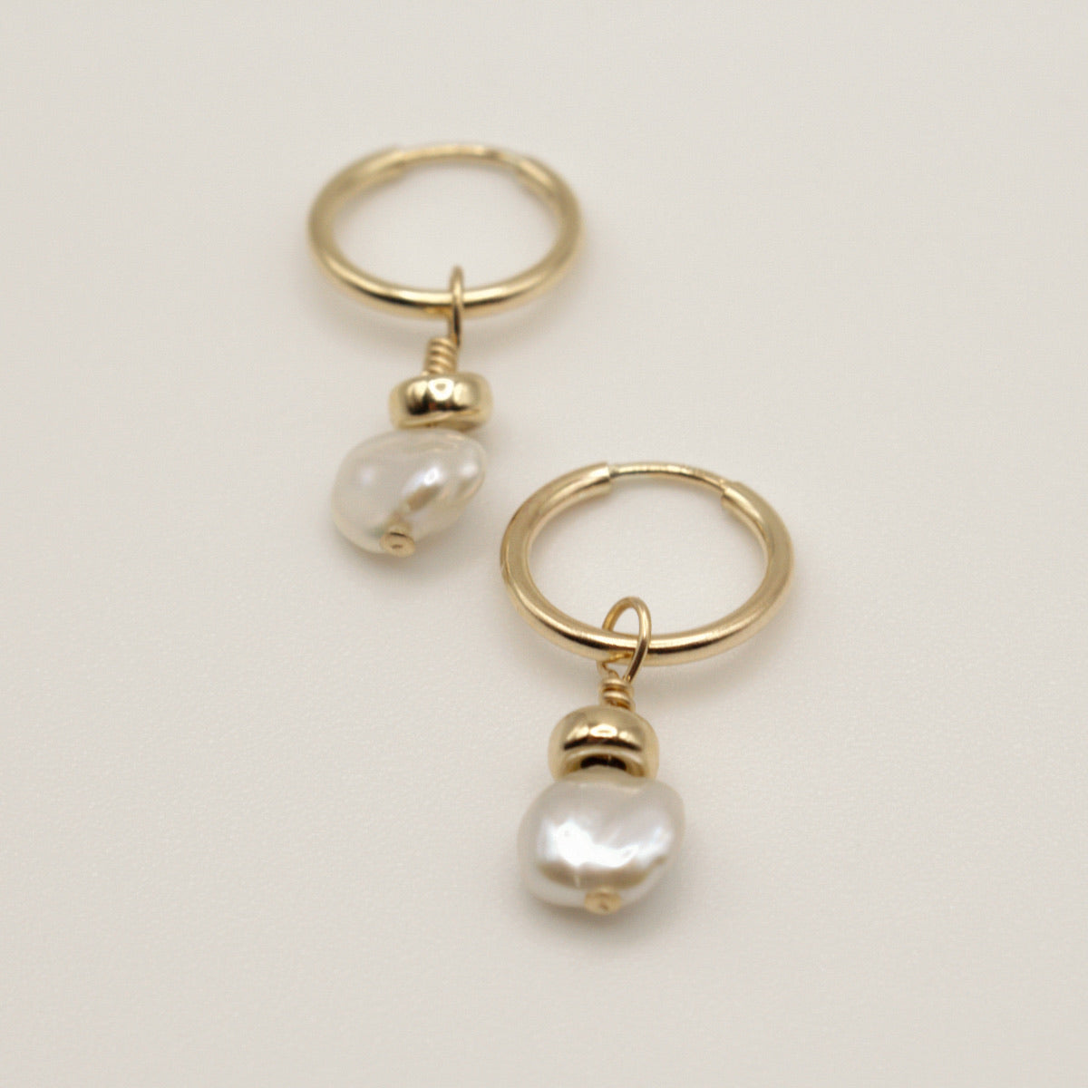 Nova Pearl Hoop Earrings