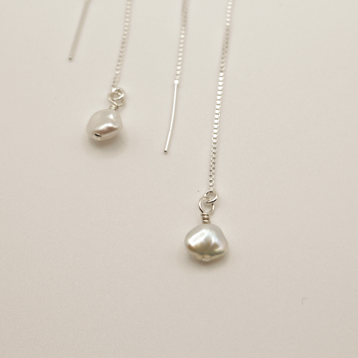 Celeste Pearl Threader Earrings