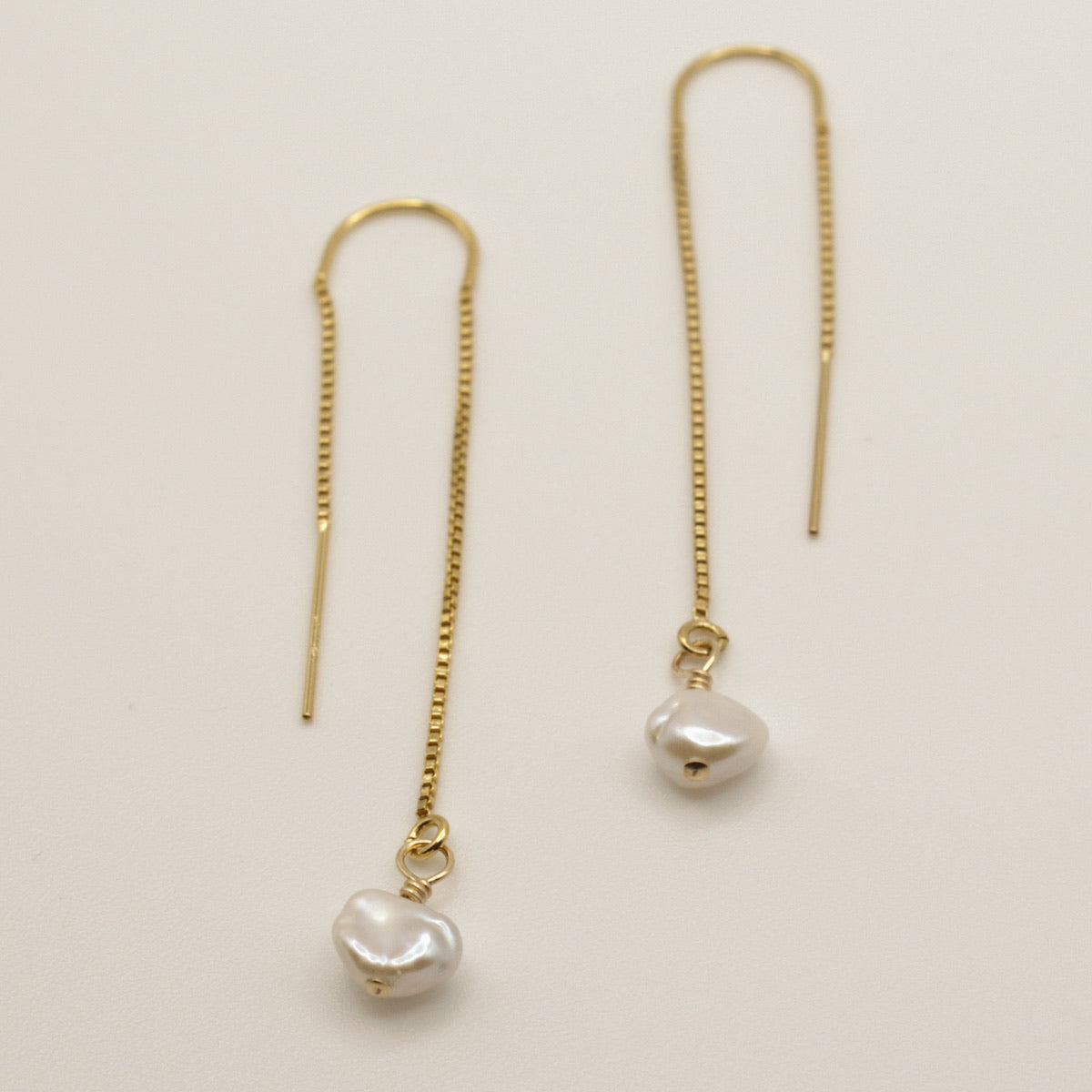 Celeste Pearl Threader Earrings