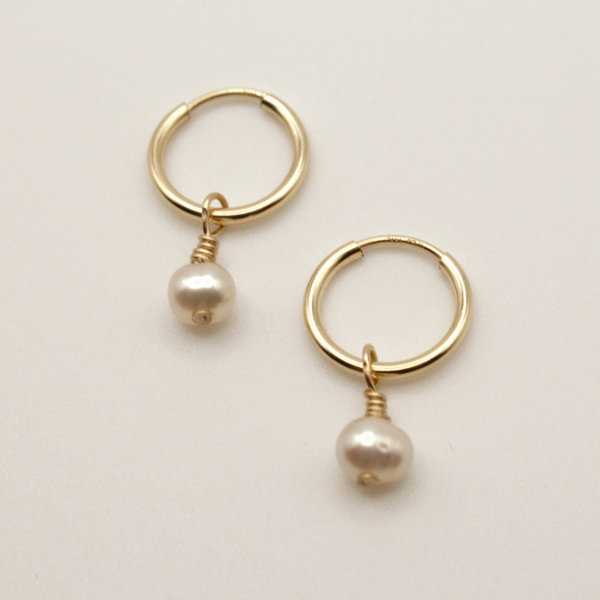 Selene Pearl Hoop Earrings