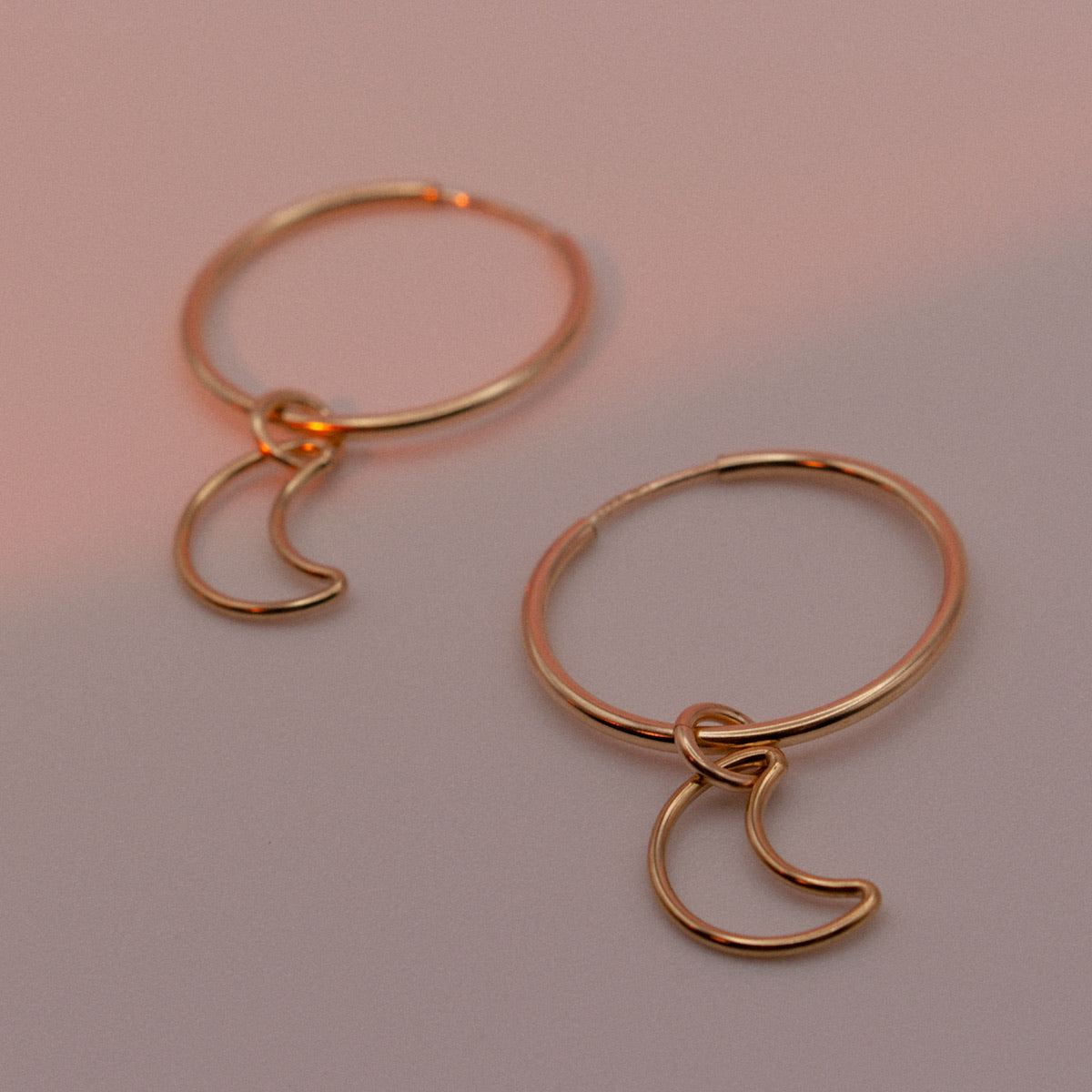 Crescent Hoop Earrings