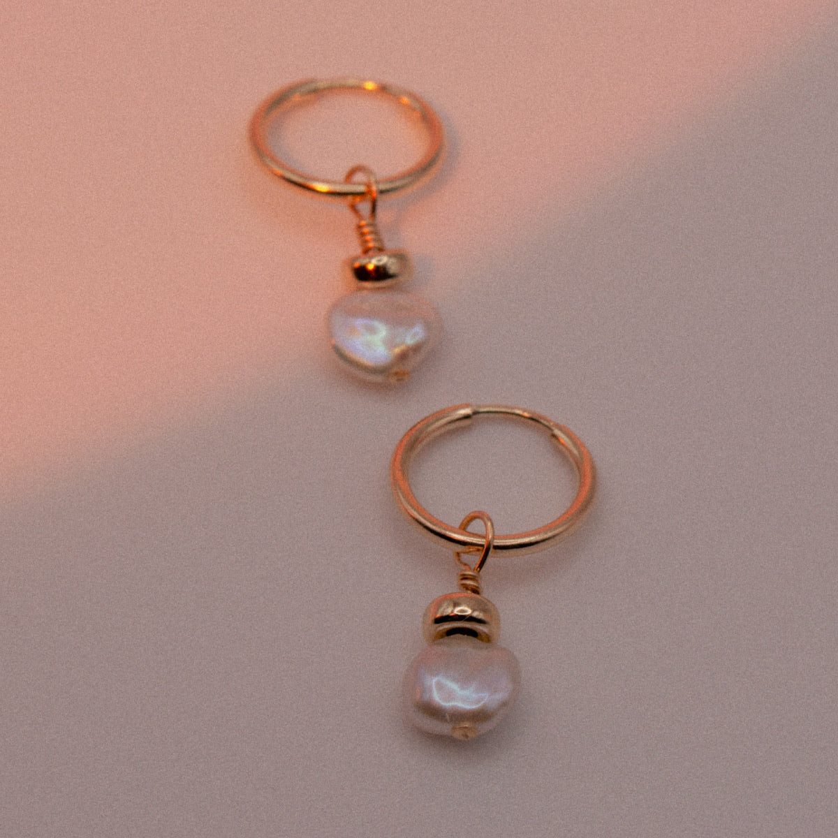 Nova Pearl Hoop Earrings