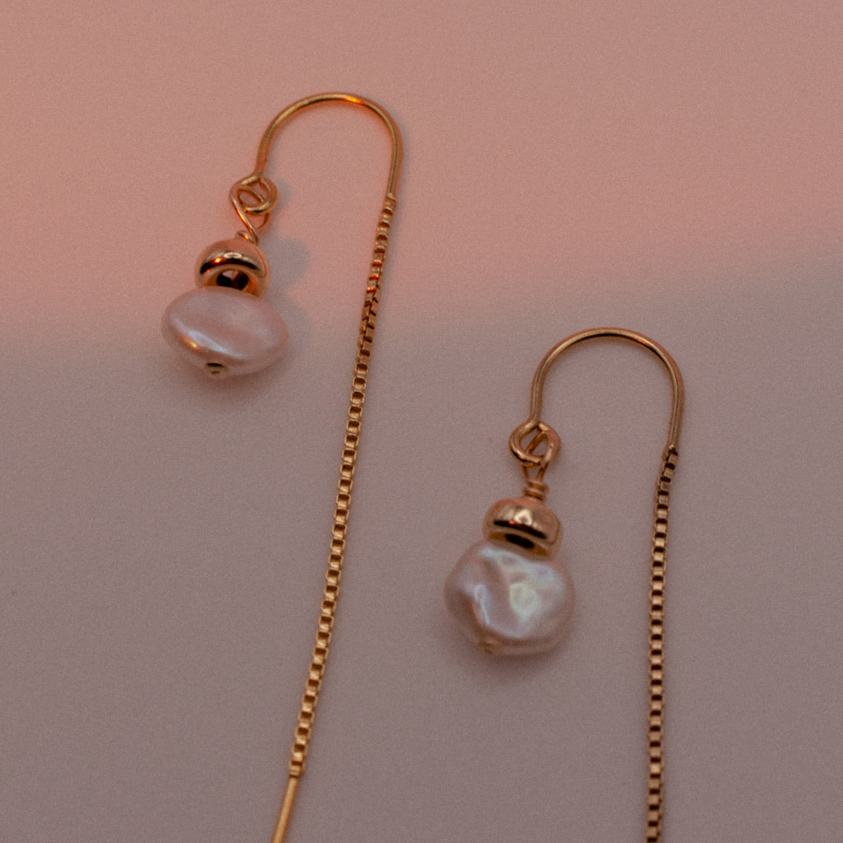 Nova Pearl Threader Earrings