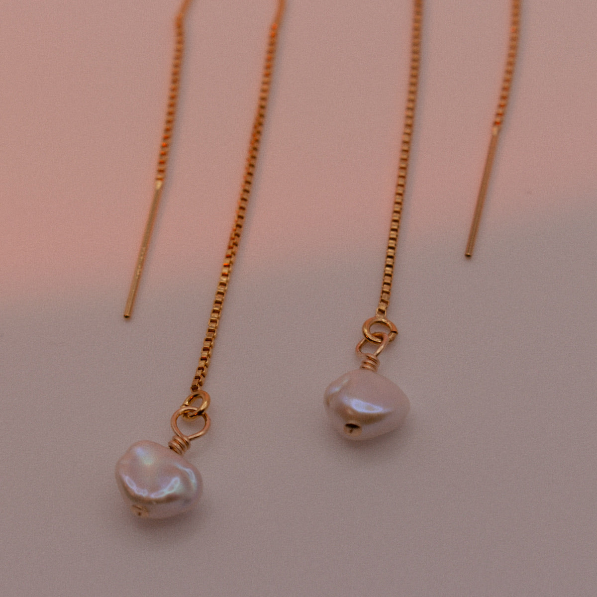 Celeste Pearl Threader Earrings