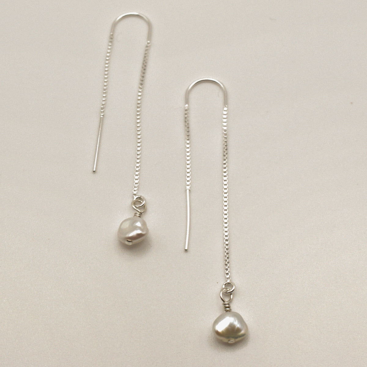 Celeste Pearl Threader Earrings
