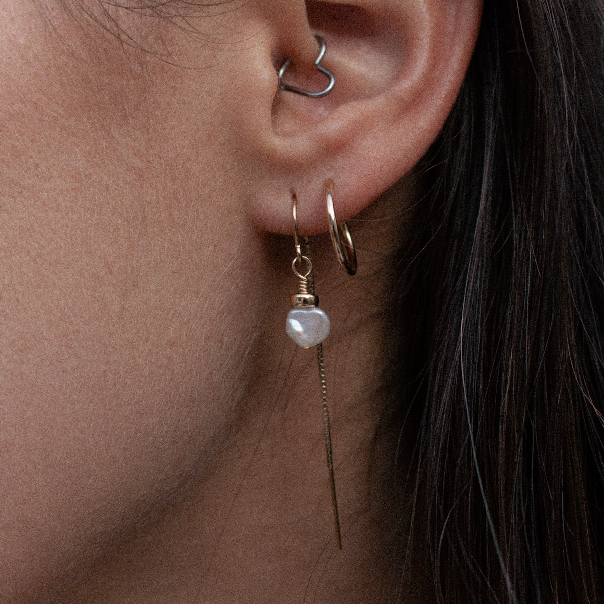 Nova Pearl Threader Earrings