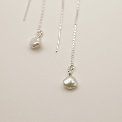 Celeste Pearl Threader Earrings