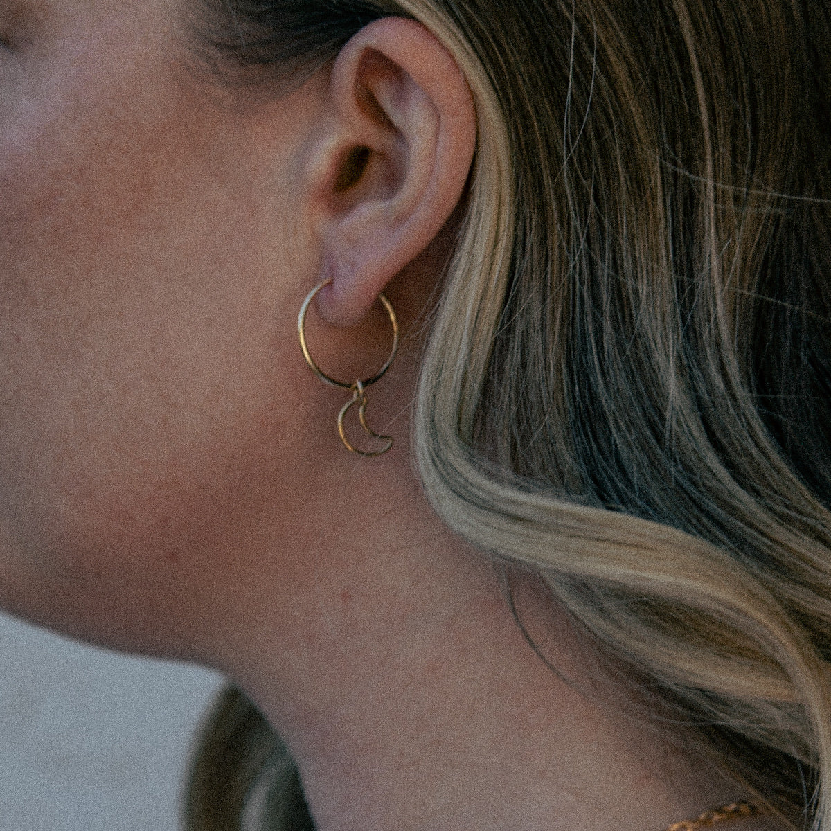 Crescent Hoop Earrings