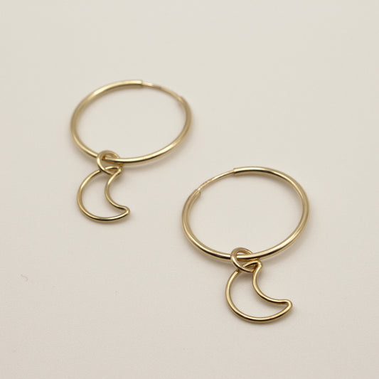 Crescent Hoop Earrings