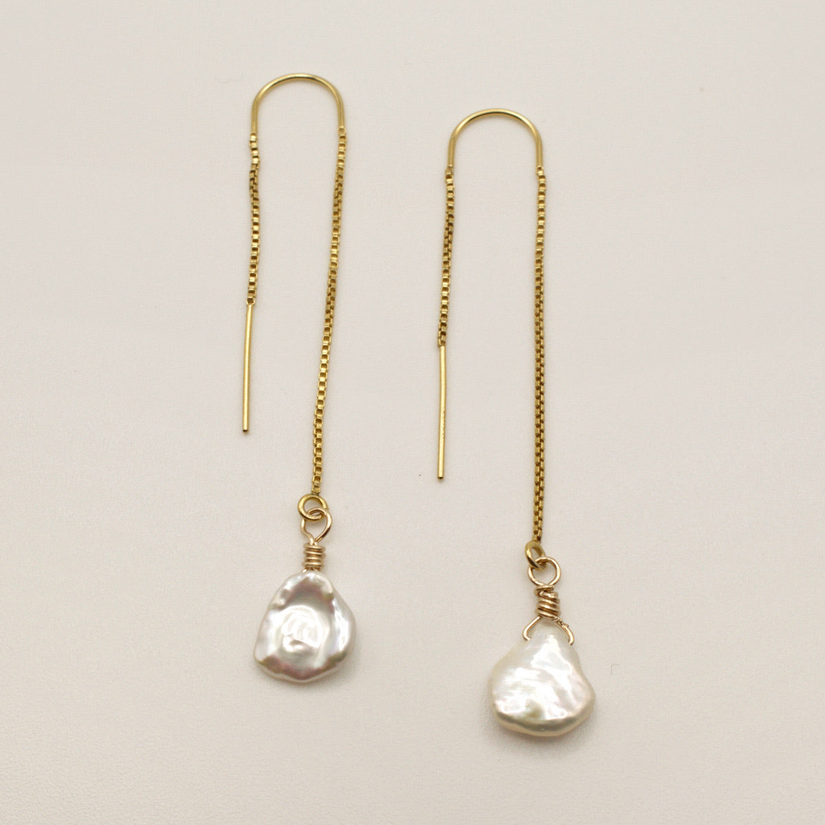 Aurora Pearl Threader Earrings