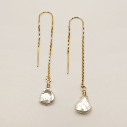 Aurora Pearl Threader Earrings