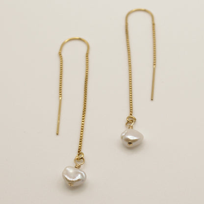 Celeste Pearl Threader Earrings