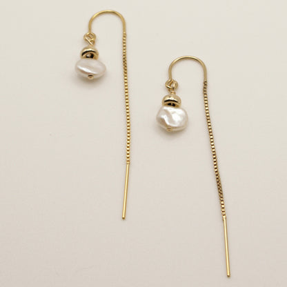 Nova Pearl Threader Earrings
