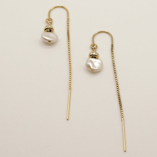 Nova Pearl Threader Earrings