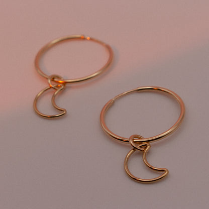 Crescent Hoop Earrings